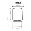 Lampa stołowa bambusowa abażur brązowy 29 cm - 2