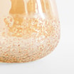Świecznik glamour, szklany, bursztynowy, 12 cm - 4