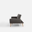 Sofa podwójnie rozkładana szara LUBERTO - 6
