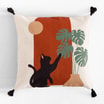 Poszewka dekoracyjna z kwiatem CATS 45x45 cm - 1