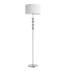 Lampa podłogowa ze szklaną ozdobą biały abażur REA - 1