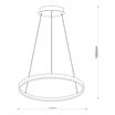 Lampa wisząca LED z pierścieniem złota BRENO 80 cm - 2