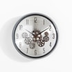 Zegar na ścianę z podwójnym mechanizmem antracytowy 35 cm - 1