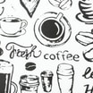 Zbliżenie na symbole i napisy związane z baristyką