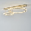 Lampa sufitowa LED 2 pierścienie złota GIRONA - 1
