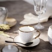 Filiżanka ze spodkiem plaster miodu ecru BRESCA 220 ml - 6