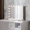 Lustro z oświetleniem LED do toaletki białe - 5
