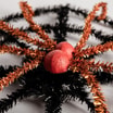 Dekoracja halloween PAJĘCZYNA czarno-pomarańczowa 50 cm - 4