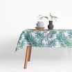 Obrus biały w zielone liście GARDENA 140x240 cm - 1