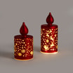 Dekoracja świąteczna LED czerwona ŚWIECZKA 14 cm - 4