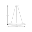 Lampa wisząca LED pierścieniowa czarna HORIK 90 cm - 3