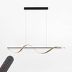 Lampa wisząca LED Wi-Fi czarno-złota Q-SWING z pilotem - 1