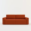 Sofa rozkładana 3-osobowa ceglasta METIS - 1