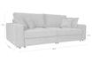 Sofa rozkładana 4-osobowa MARKOS jasnoszara - 6