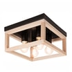 Lampa sufitowa drewno czarna VILLY 4 - 2