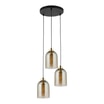 Lampa wisząca 3 klosze bursztyn SATIPO - 1