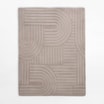 Dywan geometryczny MALAGA 3D, taupe, 120x160 cm - 1