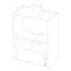 Korpus QUBIK 60x77 dębowy z czarnym okapem OKPZH18EF - 1