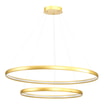 Lampa wisząca LED 2 okręgi złota CARLO - 2