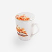 Kubek porcelanowy z zaparzaczem i pokrywką BARWY JESIENI 350 ml - 2