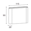 Kinkiet outdoorowy LED IP65 czarny SHADOW - 2