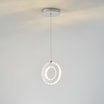 Lampa wisząca LED pierścień chrom GIRONA - 2