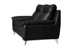 Sofa skórzana 2-osobowa czarna PERLE - 4