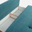 Sofa 3-osobowa rozkładana turkusowa VELA - 3