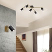 Lampa sufitowa 5 reflektorów czarno-złota MARLEY - 2