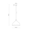 Lampa wisząca beżowa CAP - 3
