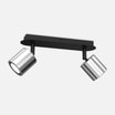 Listwa 2 spoty czarno-niklowana DEMIA - 1