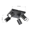 Lampa sufitowa 4-punktowa czarna ORO GAVIA - 4