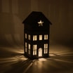 Dekoracja filcowy domek LED, szary, 28 cm, MIX - 2