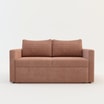 Sofa rozkładana sztruksowa różowa SOFI - 1