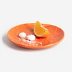 Talerz ceramiczny LIŚCIE pomarańczowy, 19,5 cm - 3