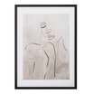 Obraz w czarnej ramie twarz GREY LINEAR 50x70 cm - 1