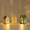 Zestaw dekoracyjnych domków LED, 3 szt. - 2