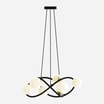 Lampa wisząca 8 kloszy kule czarno-złota NISYRO - 3