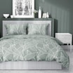 Pościel bawełniana w liście zielona HOME SATIN 220x200 cm - 3