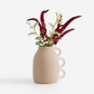Wazon ceramiczny z uchwytami beż  16,9 cm - 3