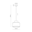 Lampa wisząca abażur DUO JUTA GREEN - 6