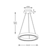 Lampa wisząca LED srebrna CARLO 40 cm - 6