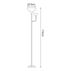 Lampa podłogowa złota PESO - 6
