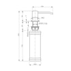 Komplet zlewozmywak QUADRON czarny SMART 62x44 cm z baterią, dozownikiem, matą i syfonem - 6