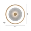 Plafon LED 29W złoty VERTIGO z pilotem fi 46,5 cm - 6