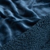 Koc sherpa ciemnoniebieski CASMIR 130x160 cm - 3
