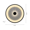 Plafon LED 37W czarny VERTIGO z pilotem fi 61,5 cm - 6