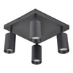 Lampa sufitowa 4-punktowa  czarno-złota MARIBEL IV - 4