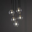 Lampa wisząca kule czarno-złota NILOS 5 - 2