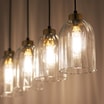 Lampa wisząca listwa 4 klosze transparent SATIPO 4 - 3
